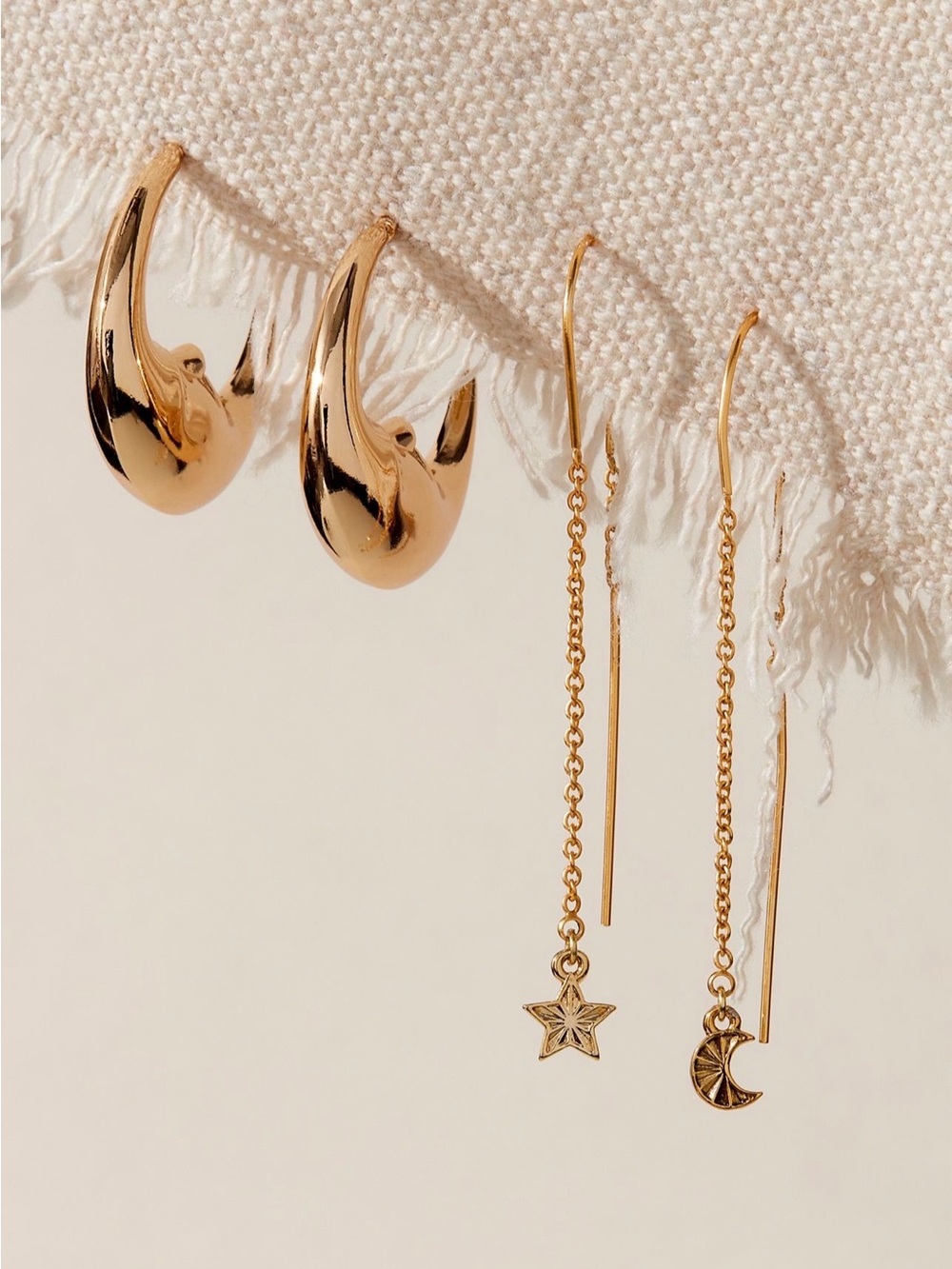 Free People - My Lucky Moon and Star Earring Set - Picture 2 of 6